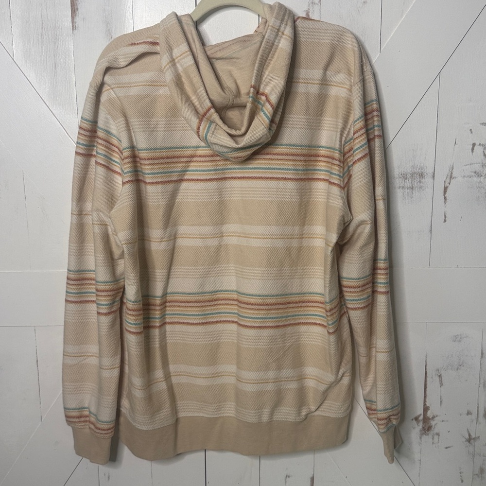 O'Neill Bavaro Cream Striped Pullover Hoodie - Picture 7 of 11